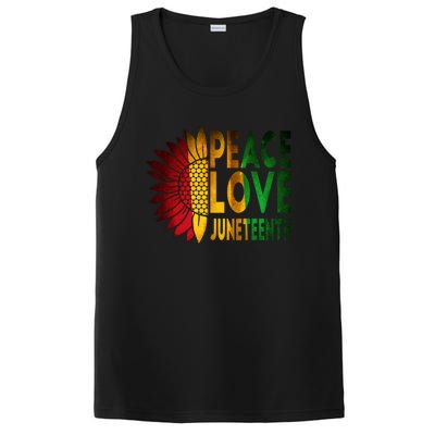 Peace Love Juneteenth Freedoom June 19th Independence Day Cute Gift PosiCharge Competitor Tank