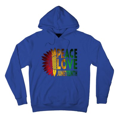 Peace Love Juneteenth Freedoom June 19th Independence Day Cute Gift Hoodie