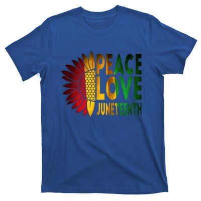 Peace Love Juneteenth Freedoom June 19th Independence Day Cute Gift T-Shirt