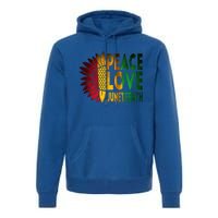 Peace Love Juneteenth Freedoom June 19th Independence Day Cute Gift Premium Hoodie