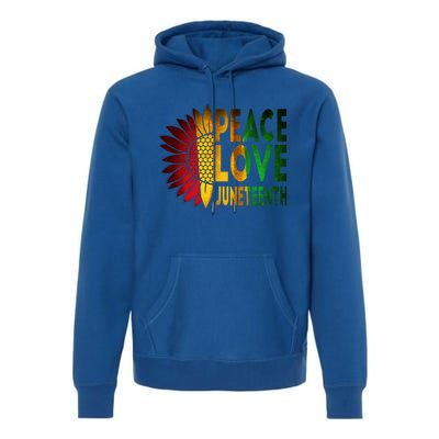 Peace Love Juneteenth Freedoom June 19th Independence Day Cute Gift Premium Hoodie