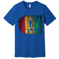 Peace Love Juneteenth Freedoom June 19th Independence Day Cute Gift Premium T-Shirt