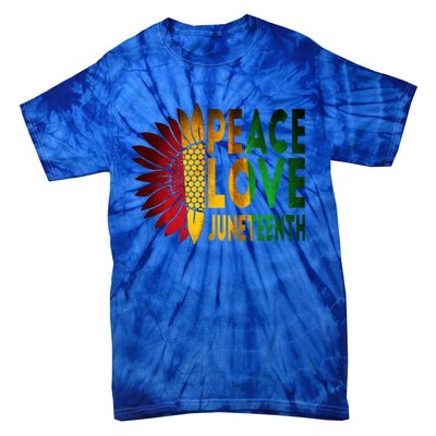 Peace Love Juneteenth Freedoom June 19th Independence Day Cute Gift Tie-Dye T-Shirt