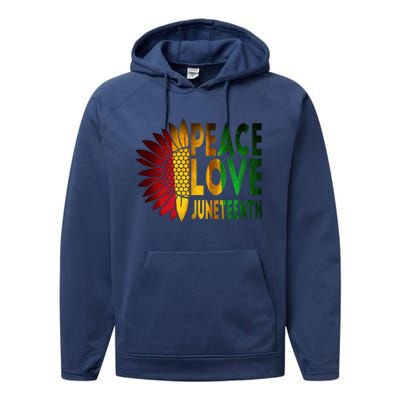 Peace Love Juneteenth Freedoom June 19th Independence Day Cute Gift Performance Fleece Hoodie