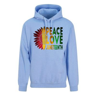 Peace Love Juneteenth Freedoom June 19th Independence Day Cute Gift Unisex Surf Hoodie