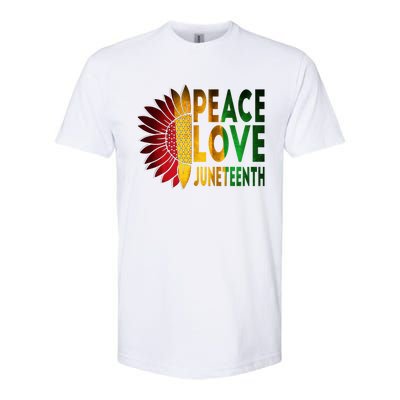 Peace Love Juneteenth Freedoom June 19th Independence Day Cute Gift Softstyle CVC T-Shirt