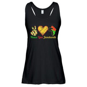 Peace Love Juneteenth Black Pride Freedom Black History Day Ladies Essential Flowy Tank