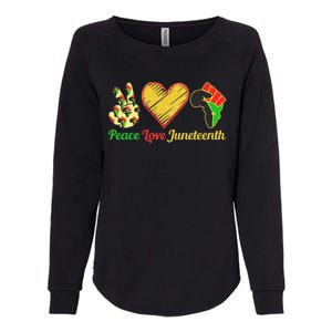 Peace Love Juneteenth Black Pride Freedom Black History Day Womens California Wash Sweatshirt