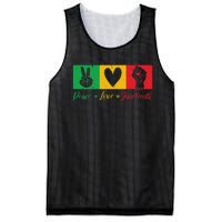 Peace Love Juneteenth Black Freedom Design Mesh Reversible Basketball Jersey Tank