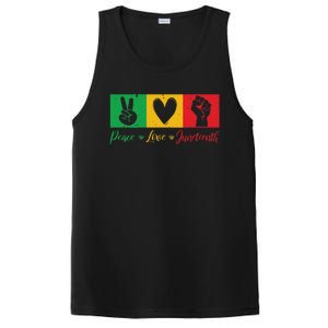 Peace Love Juneteenth Black Freedom Design PosiCharge Competitor Tank