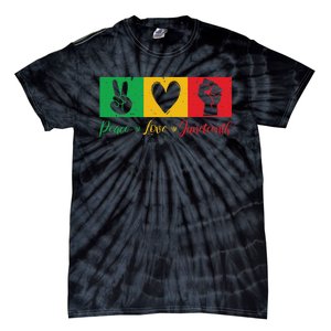 Peace Love Juneteenth Black Freedom Design Tie-Dye T-Shirt