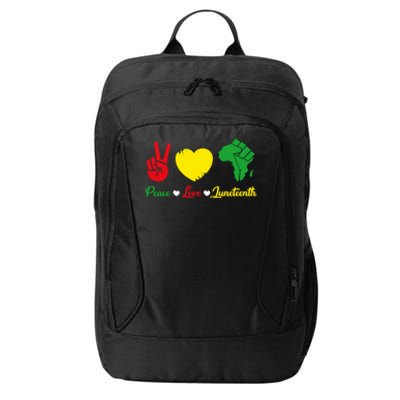 Peace Love Juneteenth Pride Black African Gift City Backpack