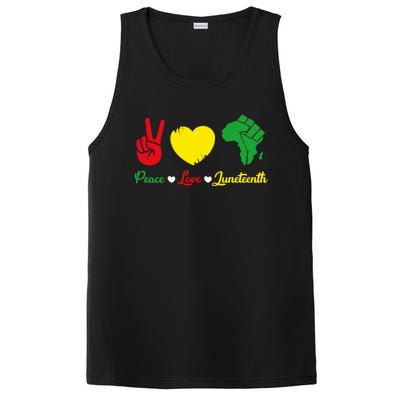 Peace Love Juneteenth Pride Black African Gift PosiCharge Competitor Tank