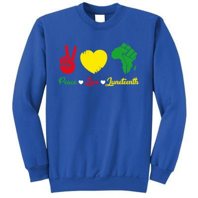 Peace Love Juneteenth Pride Black African Gift Sweatshirt