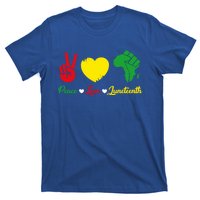 Peace Love Juneteenth Pride Black African Gift T-Shirt