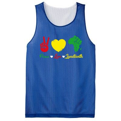 Peace Love Juneteenth Pride Black African Gift Mesh Reversible Basketball Jersey Tank