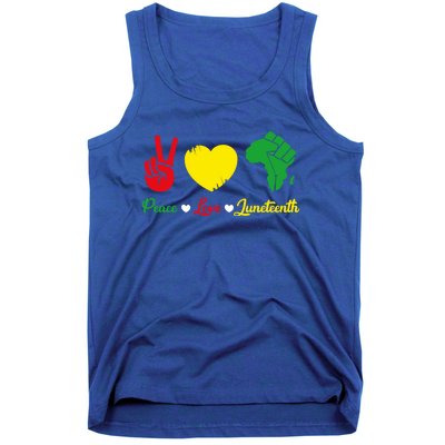 Peace Love Juneteenth Pride Black African Gift Tank Top