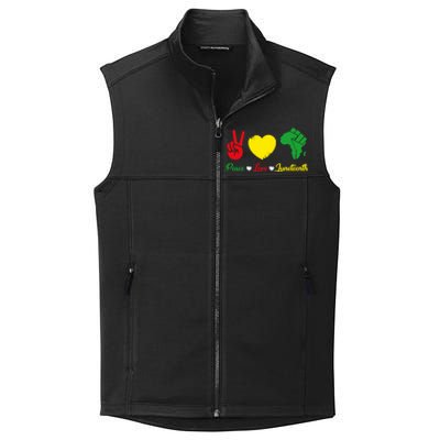 Peace Love Juneteenth Pride Black African Gift Collective Smooth Fleece Vest