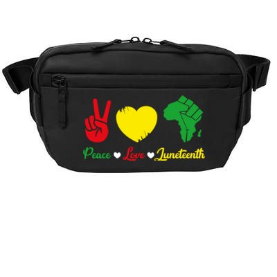 Peace Love Juneteenth Pride Black African Gift Crossbody Pack