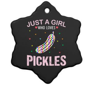 Pickles Lover Just A Who Loves Pickles Cute Gift Ceramic Star Ornament