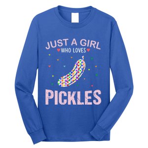 Pickles Lover Just A Who Loves Pickles Cute Gift Long Sleeve Shirt