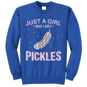 Pickles Lover Just A Who Loves Pickles Cute Gift Sweatshirt