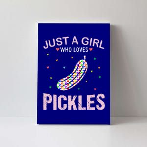 Pickles Lover Just A Who Loves Pickles Cute Gift Canvas