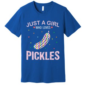 Pickles Lover Just A Who Loves Pickles Cute Gift Premium T-Shirt