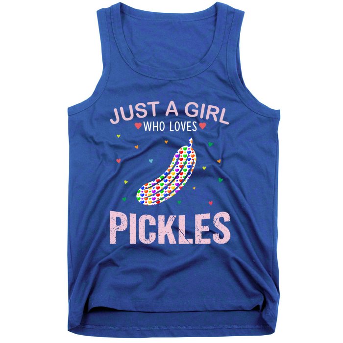 Pickles Lover Just A Who Loves Pickles Cute Gift Tank Top