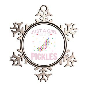 Pickles Lover Just A Who Loves Pickles Cute Gift Metallic Star Ornament