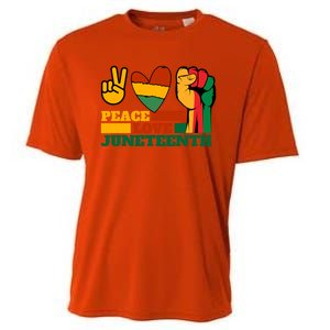 Peace Love Junenth 1865 Freedom Black History June 19 Gift Cooling Performance Crew T-Shirt