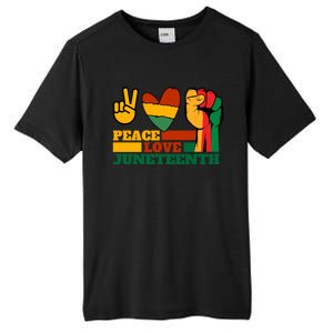 Peace Love Junenth 1865 Freedom Black History June 19 Gift Tall Fusion ChromaSoft Performance T-Shirt