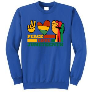 Peace Love Junenth 1865 Freedom Black History June 19 Gift Sweatshirt