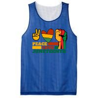 Peace Love Junenth 1865 Freedom Black History June 19 Gift Mesh Reversible Basketball Jersey Tank