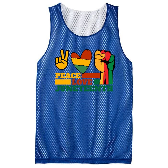 Peace Love Junenth 1865 Freedom Black History June 19 Gift Mesh Reversible Basketball Jersey Tank