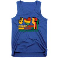 Peace Love Junenth 1865 Freedom Black History June 19 Gift Tank Top