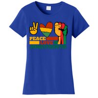 Peace Love Junenth 1865 Freedom Black History June 19 Gift Women's T-Shirt