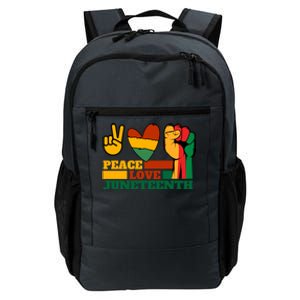 Peace Love Junenth 1865 Freedom Black History June 19 Gift Daily Commute Backpack