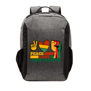 Peace Love Junenth 1865 Freedom Black History June 19 Gift Vector Backpack