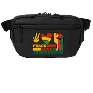 Peace Love Junenth 1865 Freedom Black History June 19 Gift Crossbody Pack