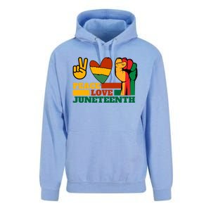 Peace Love Junenth 1865 Freedom Black History June 19 Gift Unisex Surf Hoodie