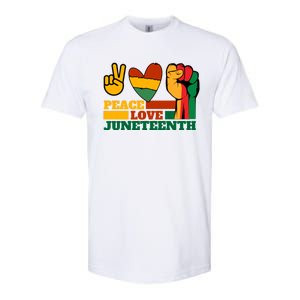 Peace Love Junenth 1865 Freedom Black History June 19 Gift Softstyle CVC T-Shirt