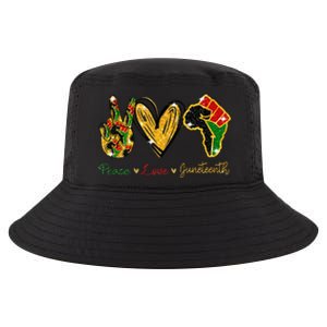 Peace Love Juneteenth Black History Pride African American Cool Comfort Performance Bucket Hat