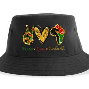 Peace Love Juneteenth Black History Pride African American Sustainable Bucket Hat