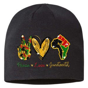 Peace Love Juneteenth Black History Pride African American Sustainable Beanie