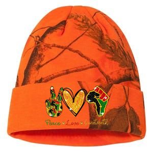 Peace Love Juneteenth Black History Pride African American Kati Licensed 12" Camo Beanie