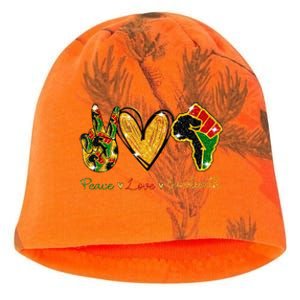 Peace Love Juneteenth Black History Pride African American Kati - Camo Knit Beanie