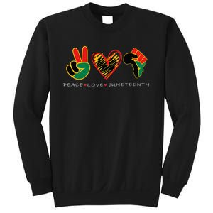 Peace Love Juneteenth Pride Black Remembering My Ancestors Sweatshirt