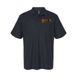 Peace Love Juneteenth Pride Black Remembering My Ancestors Softstyle Adult Sport Polo