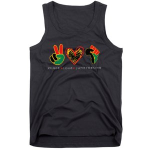 Peace Love Juneteenth Pride Black Remembering My Ancestors Tank Top